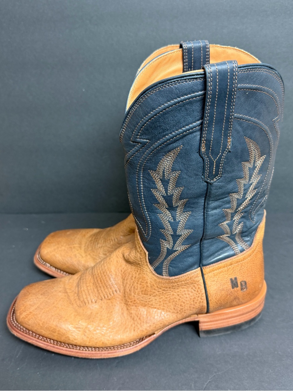 Tecovas Men's The Doc Tan Bison Leather Cowboy Boots 10031TAN SZ 12 D $395